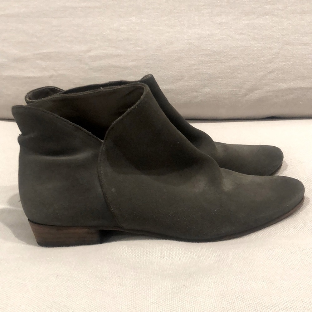 Joie Morrison Suede Ankle Booties in Hunter